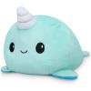 imageTeeTurtle  The Original Reversible Shark Plushie  Blue  Cute Sensory Fidget Stuffed Animals That Show Your MoodShark  Narwhal