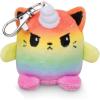 imageTeeTurtle  Plushie Charm Keychain  Happy Pink OctopusAngry Rainbow Kittencorn