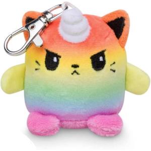 imageTeeTurtle  Plushie Charm Keychain  Happy Pink OctopusAngry Rainbow Kittencorn
