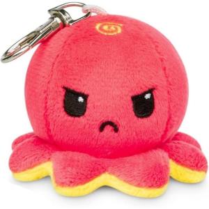 imageTeeTurtle  Plushie Charm Keychain  Happy Pink OctopusAngry Red Octopus