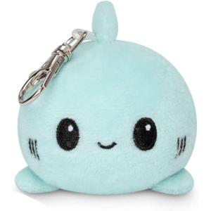 imageTeeTurtle  Plushie Charm Keychain  Happy Pink OctopusHappy Blue Shark