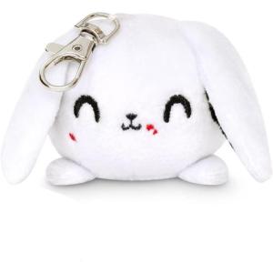 imageTeeTurtle  Plushie Charm Keychain  Happy Pink OctopusWhite Killer Bunny