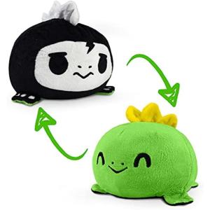 imageTeeTurtle  The Original Reversible Dinosaur Plushie  Green  Skeleton TRex  Cute Sensory Fidget Stuffed Animals That Show Your Mood  Perfect for HalloweenGreen  Skeleton Stego