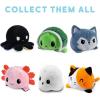 imageTeeTurtle  The Original Reversible Fox Plushie  Orange  Cute Sensory Fidget Stuffed Animals That Show Your MoodLight BlueWhite