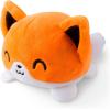 imageTeeTurtle  The Original Reversible Fox Plushie  Orange  Cute Sensory Fidget Stuffed Animals That Show Your MoodWhite  Orange