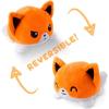 imageTeeTurtle  The Original Reversible Fox Plushie  Orange  Cute Sensory Fidget Stuffed Animals That Show Your MoodWhite  Orange