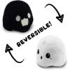 imageTeeTurtle  The Original Reversible Ghost Plushie  White  Black  Cute Sensory Fidget Stuffed Animals That Show Your Mood  Perfect for HalloweenBlack  White Ghost
