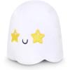 imageTeeTurtle  The Original Reversible Ghost Plushie  White  Black  Cute Sensory Fidget Stuffed Animals That Show Your Mood  Perfect for HalloweenStarry  Angry Ghost Glow in the Dark