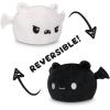 imageTeeTurtle  The Original Reversible Ghost Plushie  White  Black  Cute Sensory Fidget Stuffed Animals That Show Your Mood  Perfect for HalloweenWhite  Black Bat