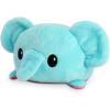imageTeeTurtle  The Original Reversible Sloth Plushie  Brown  Cute Sensory Fidget Stuffed Animals That Show Your Mood 35 inchPink  Blue Elephant