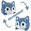 imageTeeTurtle  The Original Reversible Wolf Plushie  Summer  Spring  Cute Sensory Fidget Stuffed Animals That Show Your Mood 4 inchHappy  Angry Gray