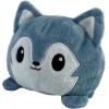 imageTeeTurtle  The Original Reversible Wolf Plushie  Summer  Spring  Cute Sensory Fidget Stuffed Animals That Show Your Mood 4 inchHappy  Angry Gray