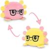 imageTeeTurtle  The Original Reversible Axolotl Plushie  Yellow  Pink Glasses  Cute Sensory Fidget Stuffed Animals That Show Your Mood