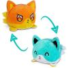 imageTeeTurtle  The Original Reversible Fox Plushie  Blue  Orange Kitsune  Cute Sensory Fidget Stuffed Animals That Show Your Mood Small