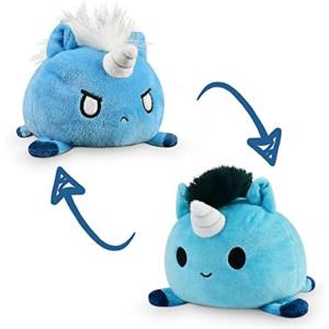 imageTeeTurtle  The Original Reversible Unicorn Plushie  Light  Dark Rainbow  Cute Sensory Fidget Stuffed Animals That Show Your MoodHappy  Angry Blue
