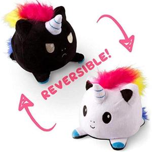 imageTeeTurtle  The Original Reversible Unicorn Plushie  Light  Dark Rainbow  Cute Sensory Fidget Stuffed Animals That Show Your MoodLight  Dark Rainbow