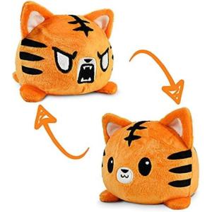 imageTeeTurtle  The Original Reversible Wild Cat Plushie  Tiger  Cute Sensory Fidget Stuffed Animals That Show Your Mood 4 inchTiger