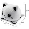 imageTeeTurtle  The Original Reversible Cat Plushie  Tuxedo  Cute Sensory Fidget Stuffed Animals That Show Your MoodSkeleton Glow