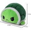 imageTeeTurtle  The Original Reversible Turtle Plushie  Green  Cute Sensory Fidget Stuffed Animals That Show Your Mood 4 inchAngry  Happy Green
