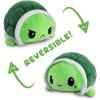 imageTeeTurtle  The Original Reversible Turtle Plushie  Green  Cute Sensory Fidget Stuffed Animals That Show Your Mood 4 inchAngry  Happy Green
