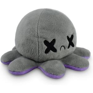 imageTeeTurtle  The Original Reversible Octopus Plushie  Purple Polka Dot  Shimmer  Cute Sensory Fidget Stuffed Animals That Show Your MoodHappy Purple  Dead Gray