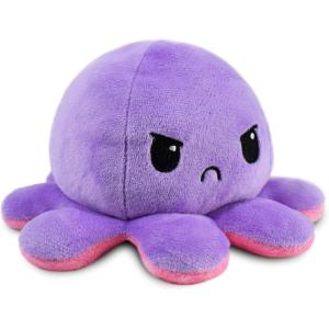 imageTeeTurtle  The Original Reversible Octopus Plushie  Purple Polka Dot  Shimmer  Cute Sensory Fidget Stuffed Animals That Show Your MoodLight Pink  Light Purple