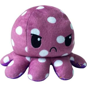 imageTeeTurtle  The Original Reversible Octopus Plushie  Purple Polka Dot  Shimmer  Cute Sensory Fidget Stuffed Animals That Show Your MoodPolka Dot  Shimmer