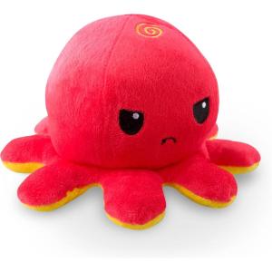 imageTeeTurtle  The Original Reversible Octopus Plushie  Purple Polka Dot  Shimmer  Cute Sensory Fidget Stuffed Animals That Show Your MoodRed  Yellow