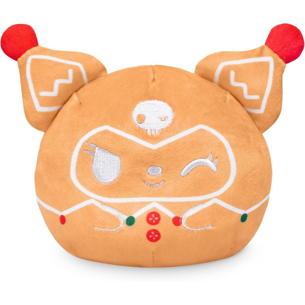 imageTeeTurtle Cinnamoroll Christmas Reversible 4quot Plushie  Gingerbread  Officially Licensed Sanrio  Cute Kawaii Soft Holiday Stuffed AnimalKuromi