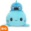 imageTeeTurtle  Original Reversible Big Octopus Plushie  Pink  Blue  Huggable and Soft Sensory Fidget Toy Stuffed Animals That Show Your Mood  Gift for Kids and AdultsBlue Shark