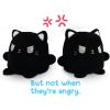 imageTeeTurtle  Plushmates  Magnetic Reversible Plushies that hold hands when happy  Black Cat  Huggable and Soft Sensory Fidget Toy Stuffed Animals That Show Your Mood  Gift for Kids and AdultsBlack Cat