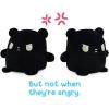 imageTeeTurtle  Plushmates  Magnetic Reversible Plushies that hold hands when happy  Black Cat  Huggable and Soft Sensory Fidget Toy Stuffed Animals That Show Your Mood  Gift for Kids and AdultsBlack Bear