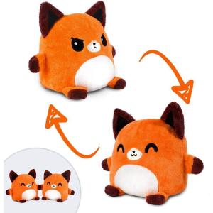 imageTeeTurtle  Plushmates  Magnetic Reversible Plushies that hold hands when happy  Black Cat  Huggable and Soft Sensory Fidget Toy Stuffed Animals That Show Your Mood  Gift for Kids and AdultsOrange Fox