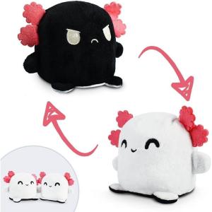 imageTeeTurtle  Plushmates  Magnetic Reversible Plushies that hold hands when happy  Black Cat  Huggable and Soft Sensory Fidget Toy Stuffed Animals That Show Your Mood  Gift for Kids and AdultsAxolotl