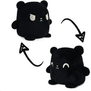 imageTeeTurtle  Plushmates  Magnetic Reversible Plushies that hold hands when happy  Black Cat  Huggable and Soft Sensory Fidget Toy Stuffed Animals That Show Your Mood  Gift for Kids and AdultsBlack Bear