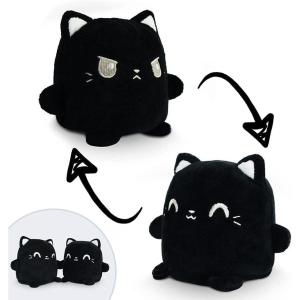 imageTeeTurtle  Plushmates  Magnetic Reversible Plushies that hold hands when happy  Black Cat  Huggable and Soft Sensory Fidget Toy Stuffed Animals That Show Your Mood  Gift for Kids and AdultsBlack Cat