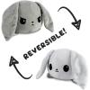 imageTeeTurtle  The Original Reversible Bunny Plushie  Pink Floral Ears  Cute Sensory Fidget Stuffed Animals That Show Your Mood 4 InchGray  White Bunny