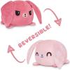imageTeeTurtle  The Original Reversible Bunny Plushie  Pink Floral Ears  Cute Sensory Fidget Stuffed Animals That Show Your Mood 4 InchPink Floral Ears Bunny