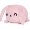 imageTeeTurtle  The Original Reversible Bunny Plushie  Pink Floral Ears  Cute Sensory Fidget Stuffed Animals That Show Your Mood 4 InchPink Floral Ears Bunny