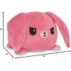 imageTeeTurtle  The Original Reversible Bunny Plushie  Pink Floral Ears  Cute Sensory Fidget Stuffed Animals That Show Your Mood 4 InchPink Floral Ears Bunny