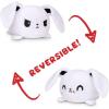 imageTeeTurtle  The Original Reversible Bunny Plushie  Pink Floral Ears  Cute Sensory Fidget Stuffed Animals That Show Your Mood 4 InchWhite Killer Bunny