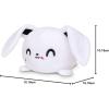 imageTeeTurtle  The Original Reversible Bunny Plushie  Pink Floral Ears  Cute Sensory Fidget Stuffed Animals That Show Your Mood 4 InchWhite Killer Bunny