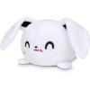 imageTeeTurtle  The Original Reversible Bunny Plushie  Pink Floral Ears  Cute Sensory Fidget Stuffed Animals That Show Your Mood 4 InchWhite Killer Bunny