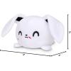 imageTeeTurtle  The Original Reversible Bunny Plushie  Pink Floral Ears  Cute Sensory Fidget Stuffed Animals That Show Your Mood 4 InchWhite Killer Bunny