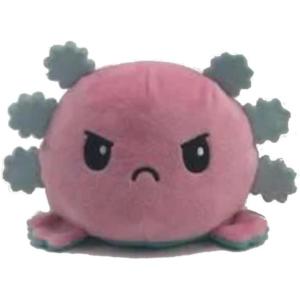 imageTeeTurtle  The Original Reversible Axolotl Plushie  Patented Design  Sensory Fidget Toy for Stress Relief  Happy  Angry Aqua  Pink  Show Your Mood Without Saying a Word