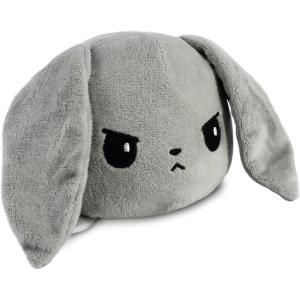 imageTeeTurtle  The Original Reversible Bunny Plushie  Pink Floral Ears  Cute Sensory Fidget Stuffed Animals That Show Your Mood 4 InchGray  White Bunny