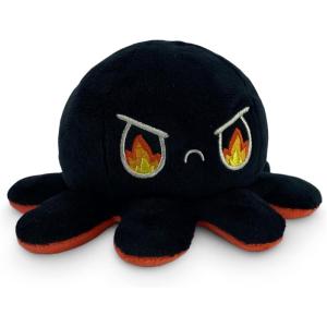 imageTeeTurtle  The Original Reversible Octopus Plushie  Lemon  Lime  Cute Sensory Fidget Stuffed Animals That Show Your MoodAngry Red  Rage Black