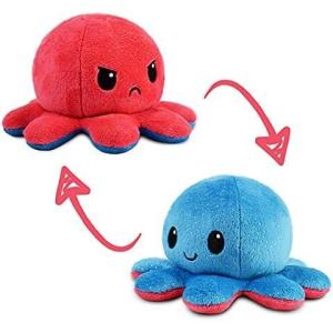imageTeeTurtle  The Original Reversible Octopus Plushie  Lemon  Lime  Cute Sensory Fidget Stuffed Animals That Show Your MoodBlue  Red