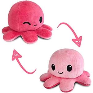 imageTeeTurtle  The Original Reversible Octopus Plushie  Lemon  Lime  Cute Sensory Fidget Stuffed Animals That Show Your MoodHappy Light Pink  Wink Pink