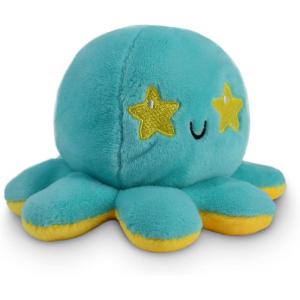 imageTeeTurtle  The Original Reversible Octopus Plushie  Lemon  Lime  Cute Sensory Fidget Stuffed Animals That Show Your MoodHappy Yellow  Starry Eyes Blue